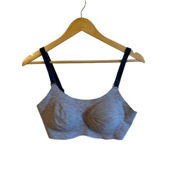 Knix Padded Evolution Bra Reversible Size 6 Gray/Black/Blue Straps - Picture 2 of 10